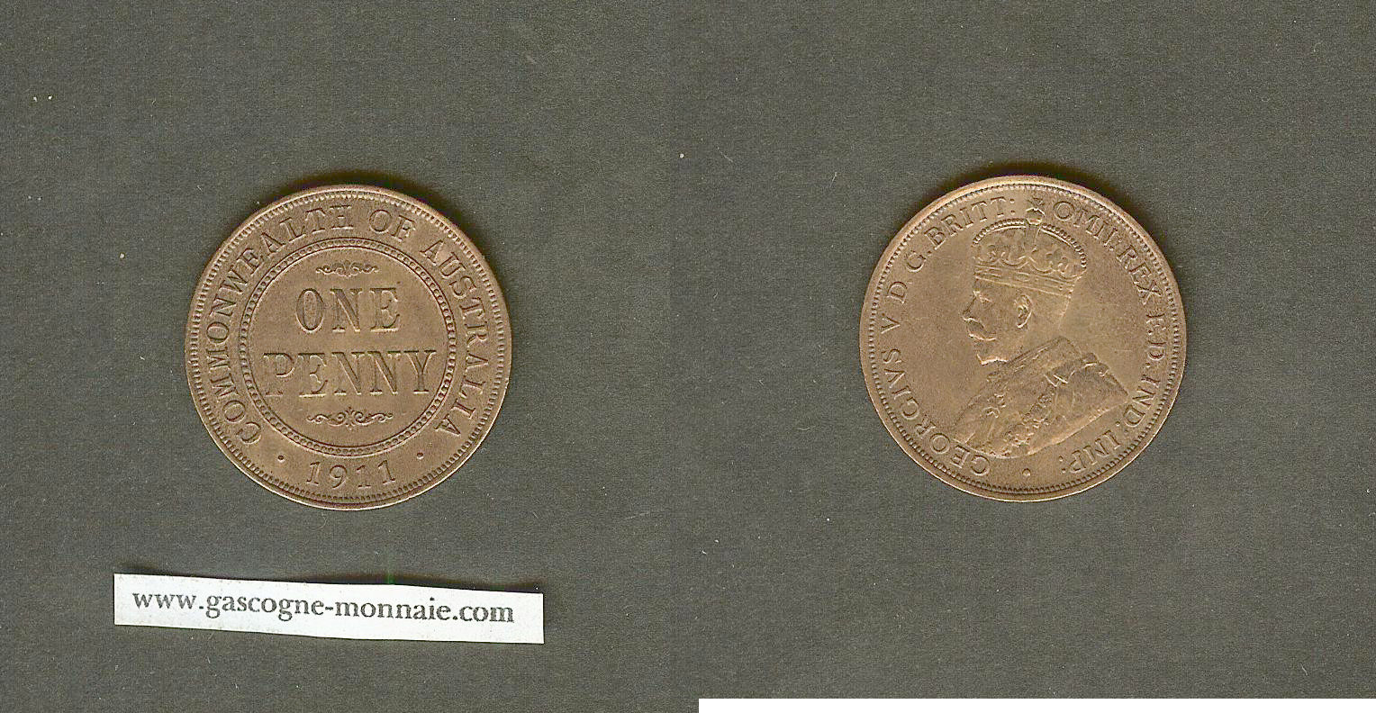 Australien penny 1911 TTB+